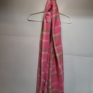 Pink Plaid Women's Scarf